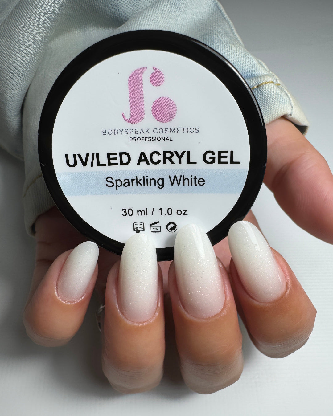 Sparkling White | BSC Acryl Gel in pot 30g.