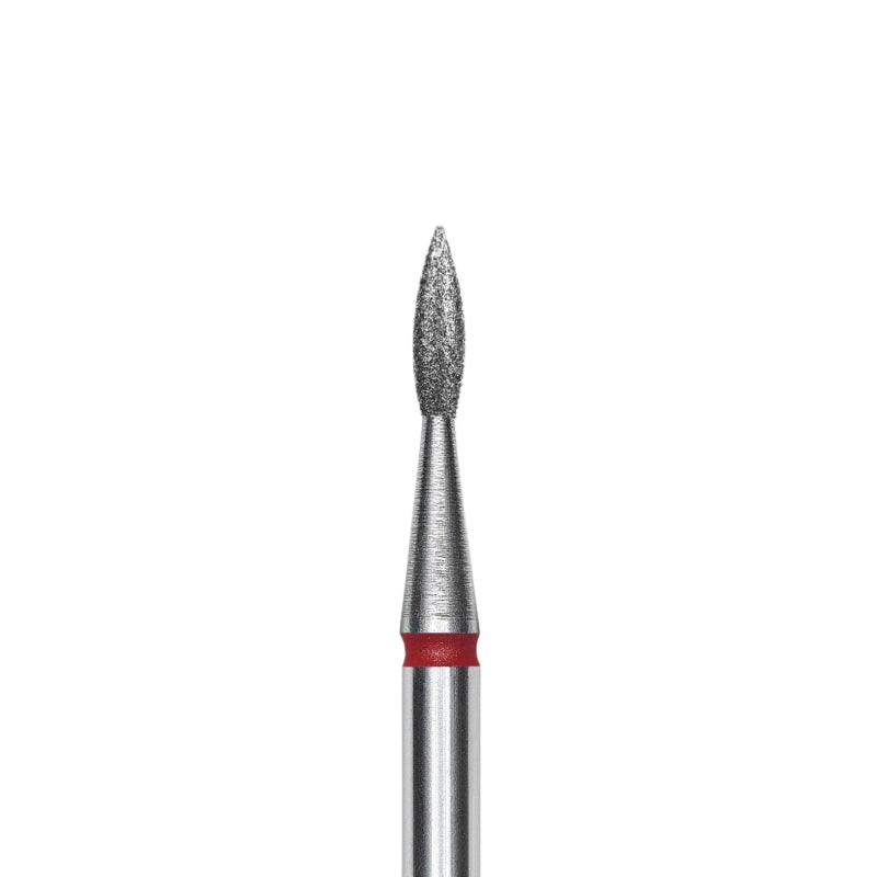 Staleks Diamond Pointed Flame Drill Bit Red (1.8 mm/8 mm)