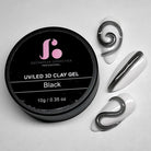 3D Clay Gel - No wipe | Black 10ml