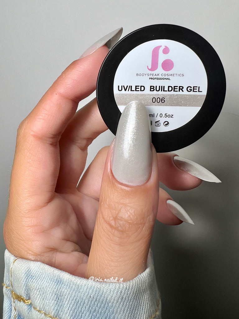 BSC Cream Sculpture  Builder Gel | Shimmer Gray 006 (15ml) - Bodyspeak Cosmetics