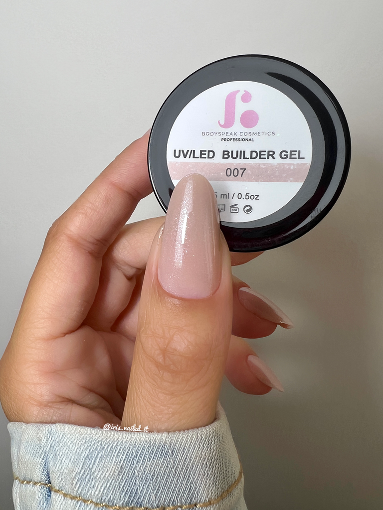 BSC Cream Sculpture  Builder Gel | Shimmer Nude Pink 007 (15ml) - Bodyspeak Cosmetics