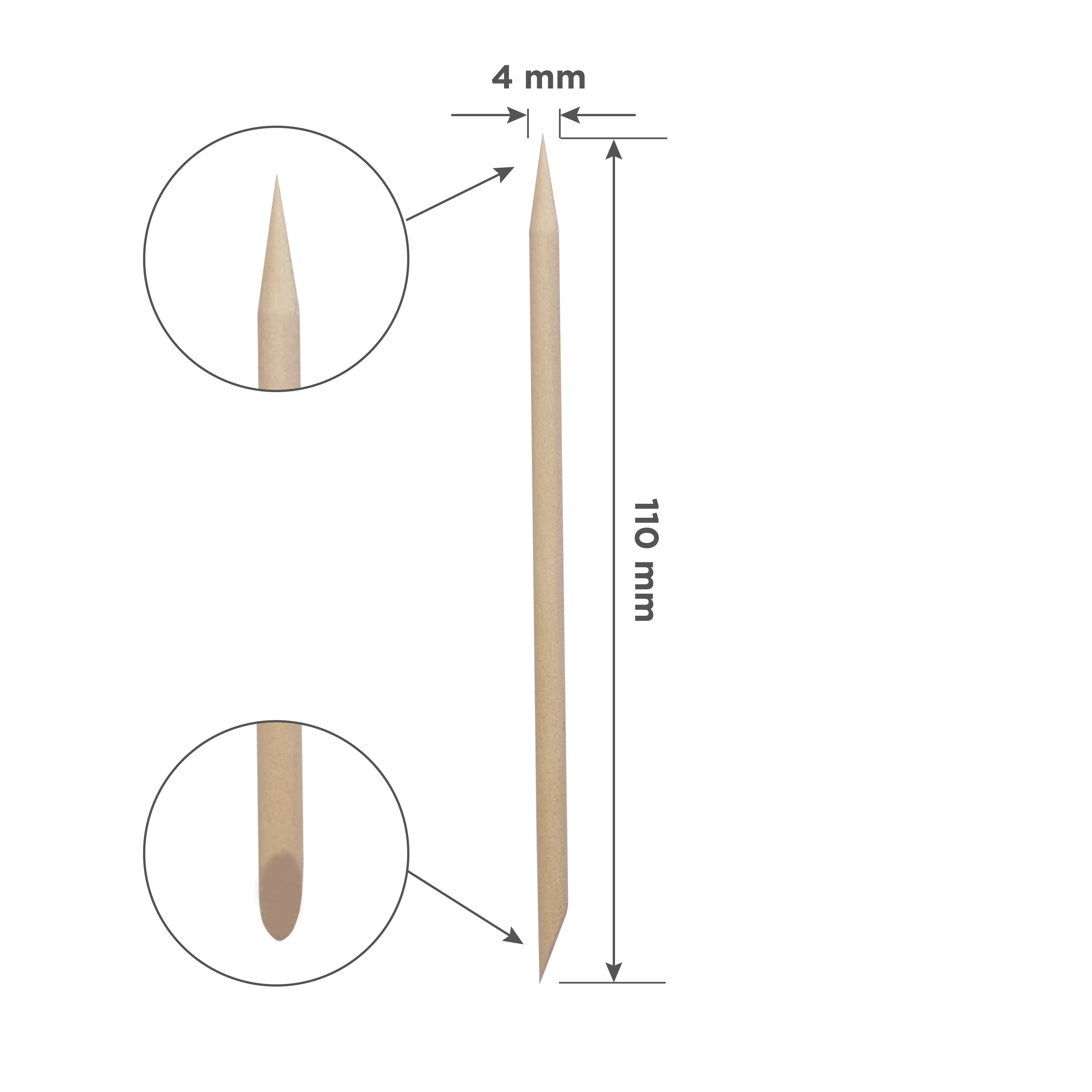 Orange Woodsticks 100 stuks | Staleks