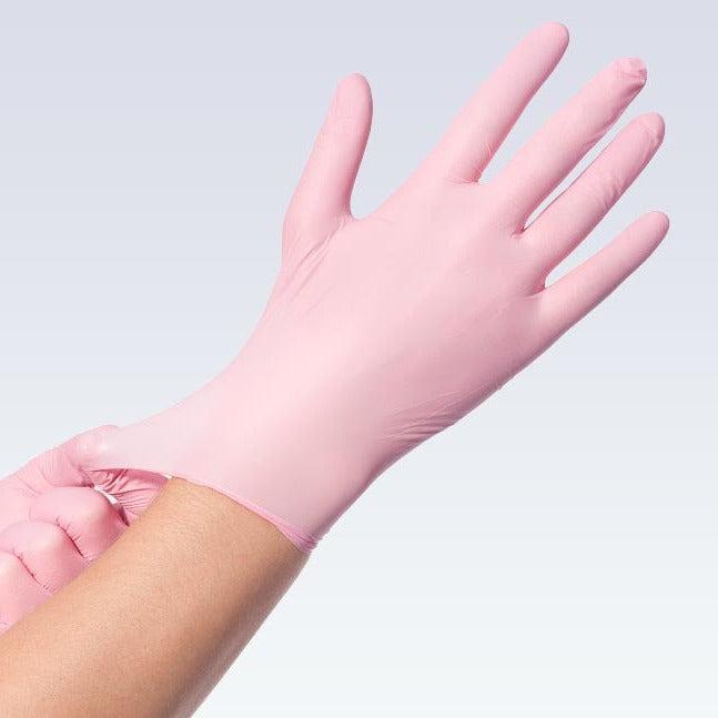 Roze Premium Nitril Handschoenen 100 stuks - Bodyspeak Cosmetics