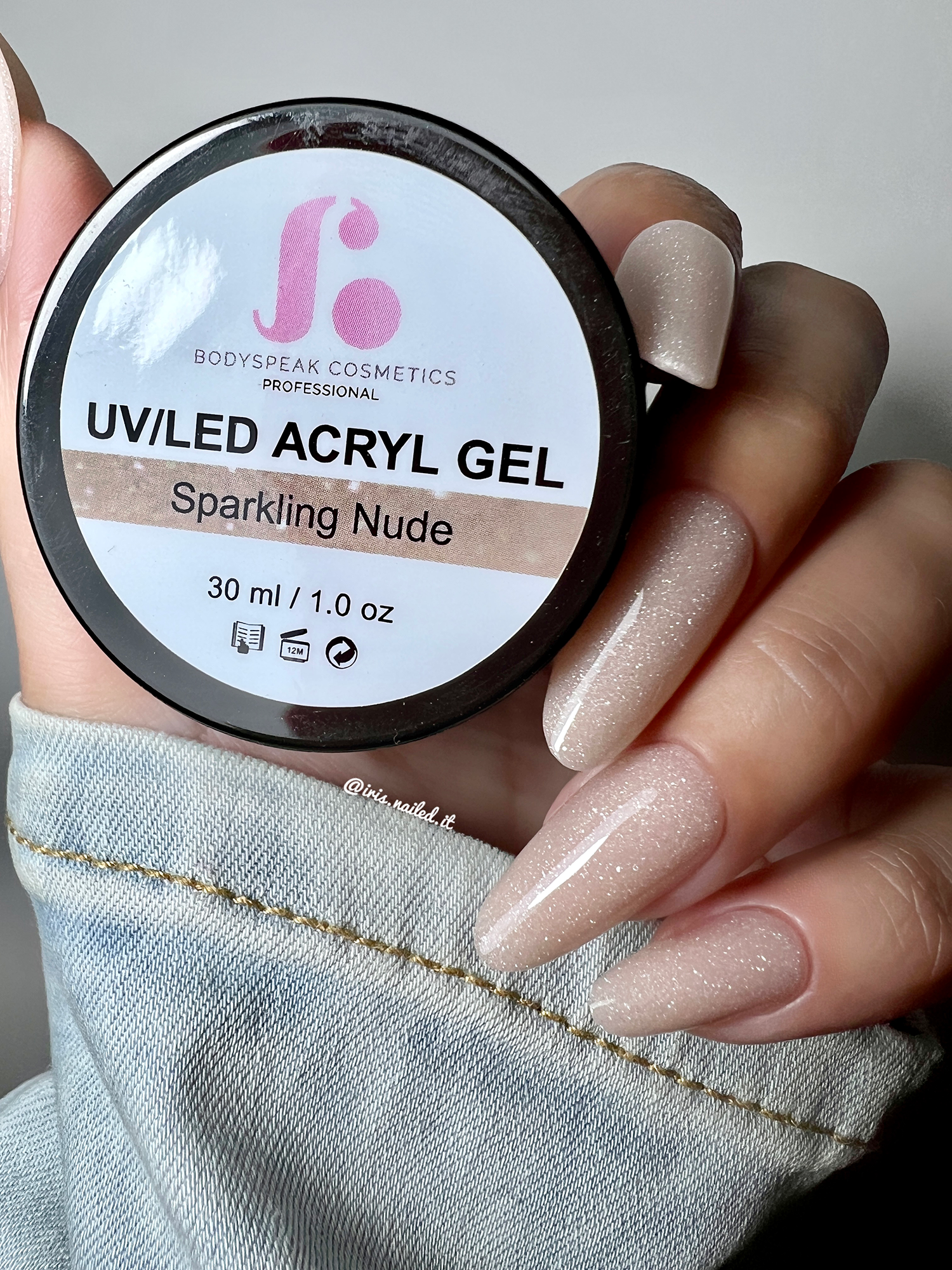 Sparkle Nude | BSC Acryl Gel in pot 30 gram.