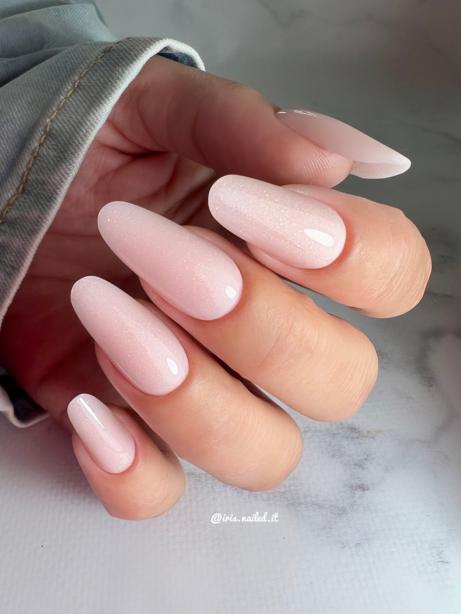 Sparkle Peach | BSC Acryl Gel in pot 30 gram.