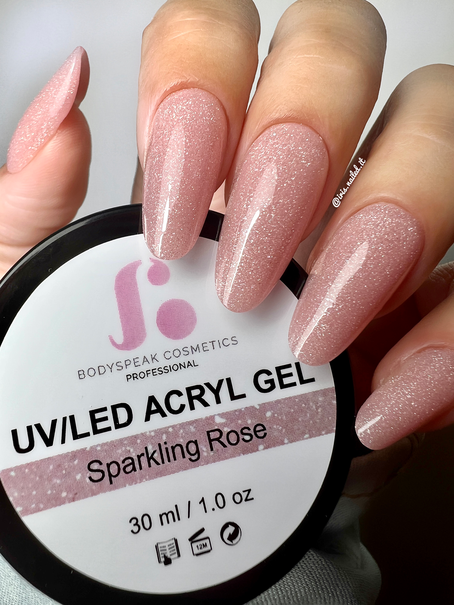 Sparkle Rose | BSC Acryl Gel in pot 30 gram.