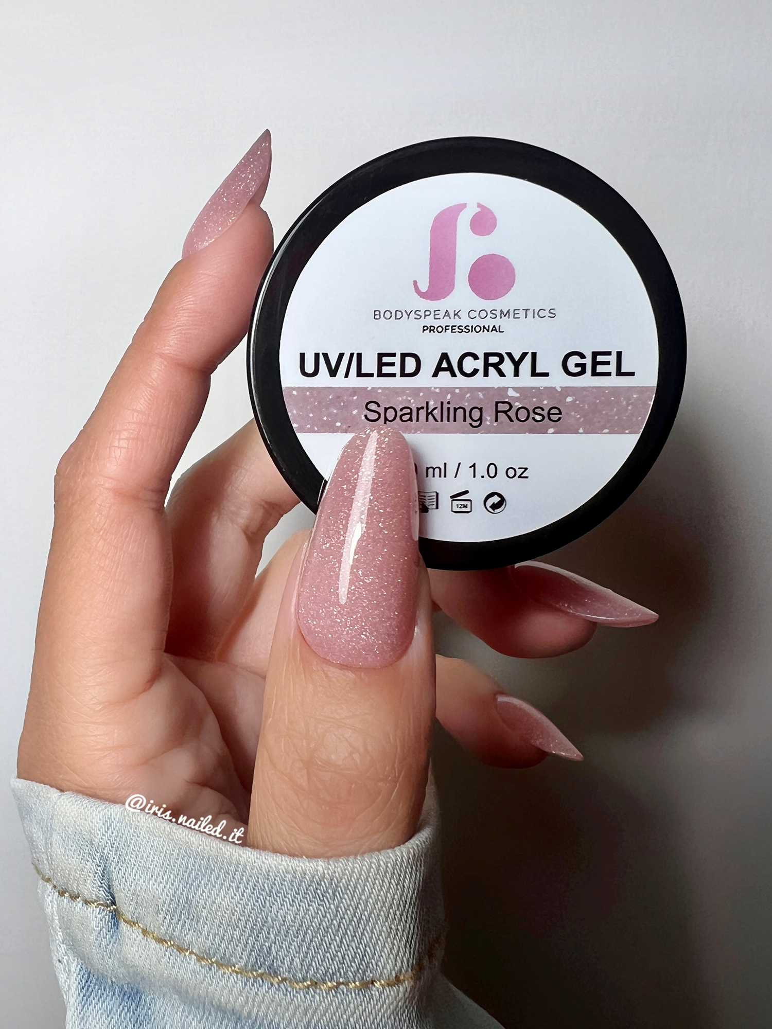 Sparkle Rose | BSC Acryl Gel in pot 30 gram.