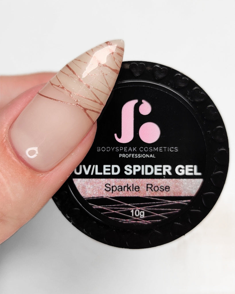 Spider Gel | Sparkle Rose 10ml - Bodyspeak Cosmetics