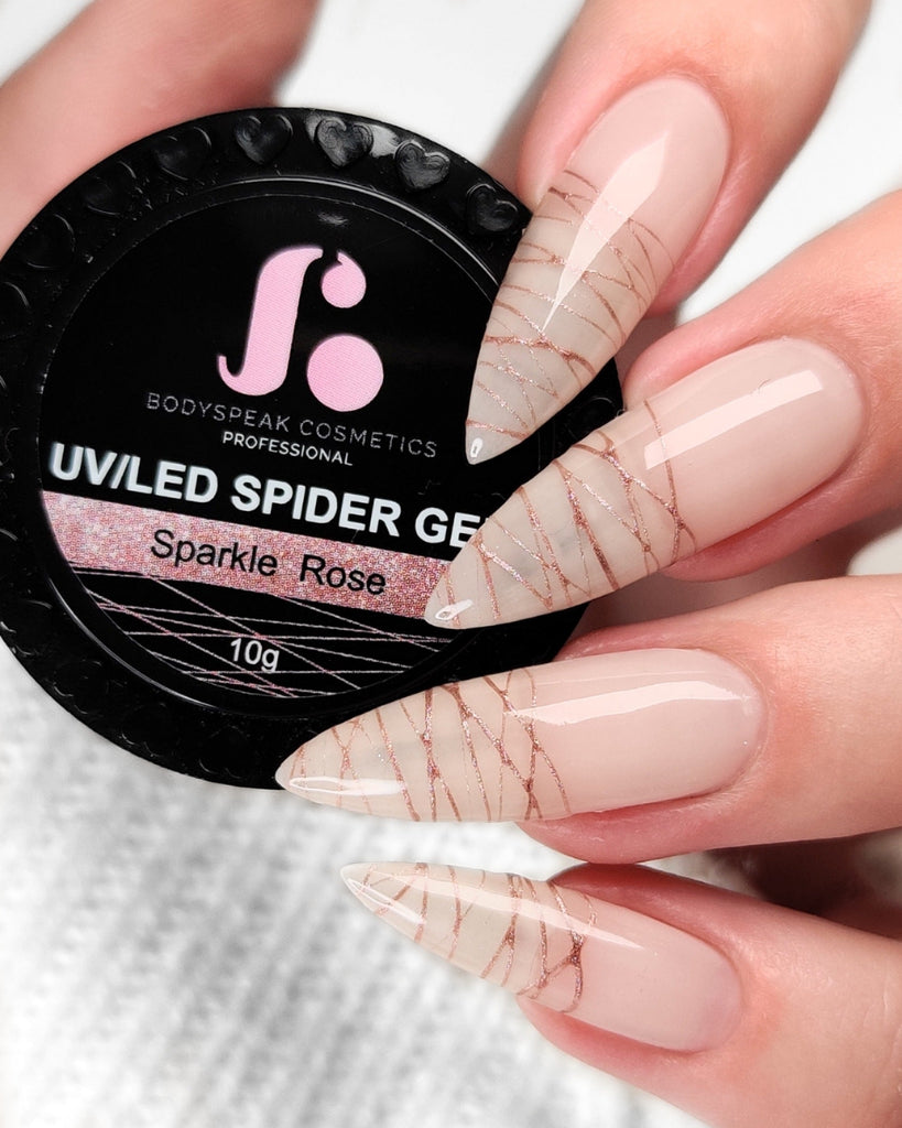 Spider Gel | Sparkle Rose 10ml - Bodyspeak Cosmetics