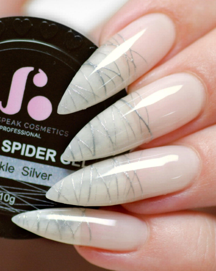 Spider Gel | Sparkle Silver 10ml - Bodyspeak Cosmetics