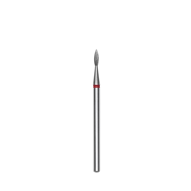 Staleks Diamond Pointed Flame Drill Bit Red (1.8 mm/8 mm)