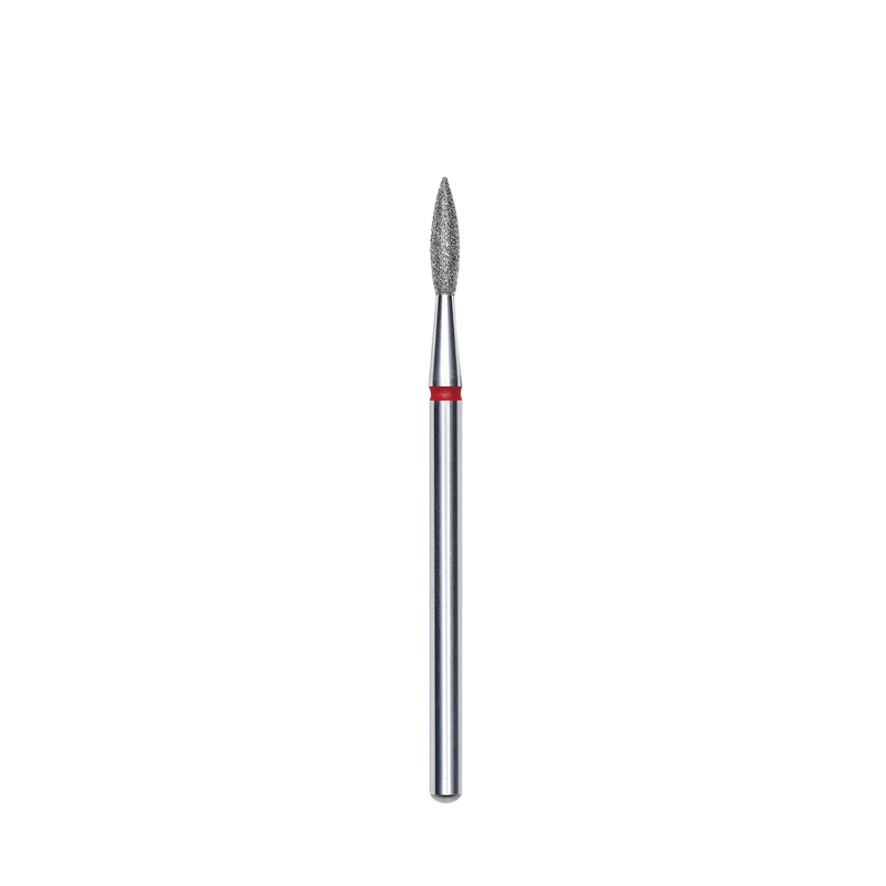 Staleks Diamond Pointed Flame Drill Bit Red (2.1 mm/8 mm)