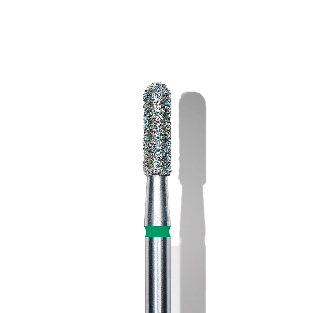 Staleks Diamond Round Cylinder Drill Bit Green (2.3 mm/8 mm) - Bodyspeak Cosmetics